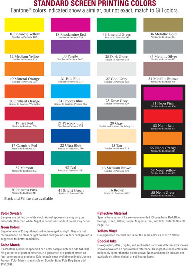 gill color chart
