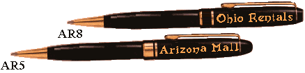 AR5 and AR8 promotional brass pens